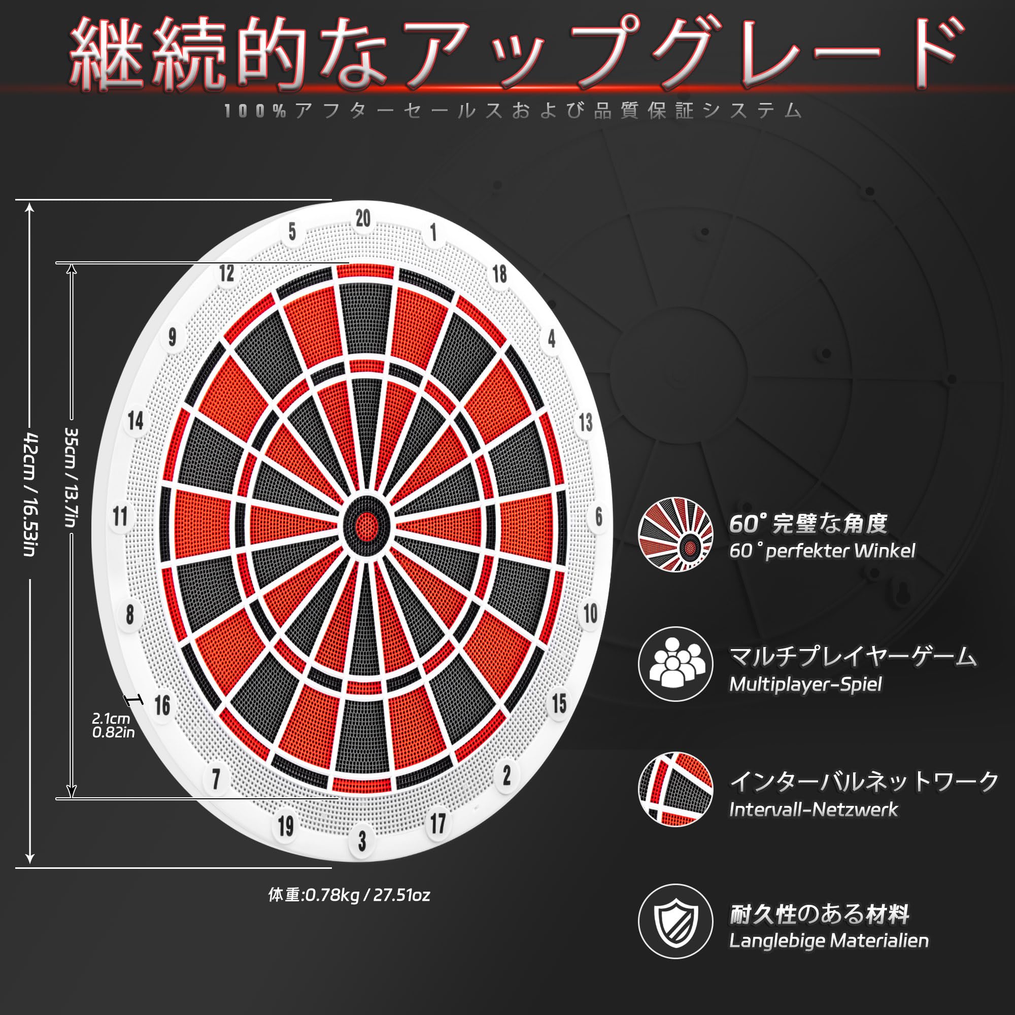 Amazon.co.jp: CyeeLifeソフトチップダーツボード専門セット、6本の